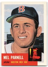 1991 Topps Archives 1953 #19 Mel Parnell Bio black text Boston Red Sox 3BA