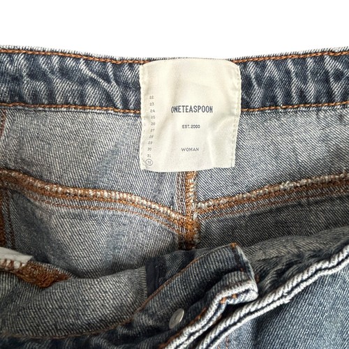 One Teaspoon Women's Streetwalker 80s Jeans Size 32 High Waist Grey - Picture 3 of 13