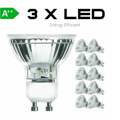 IKEA 3 x LED Bulb Light GU10 A++ Warm Light Energy Saving Home Office Xmas 2.5 W