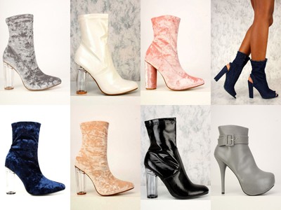 clear wedge booties