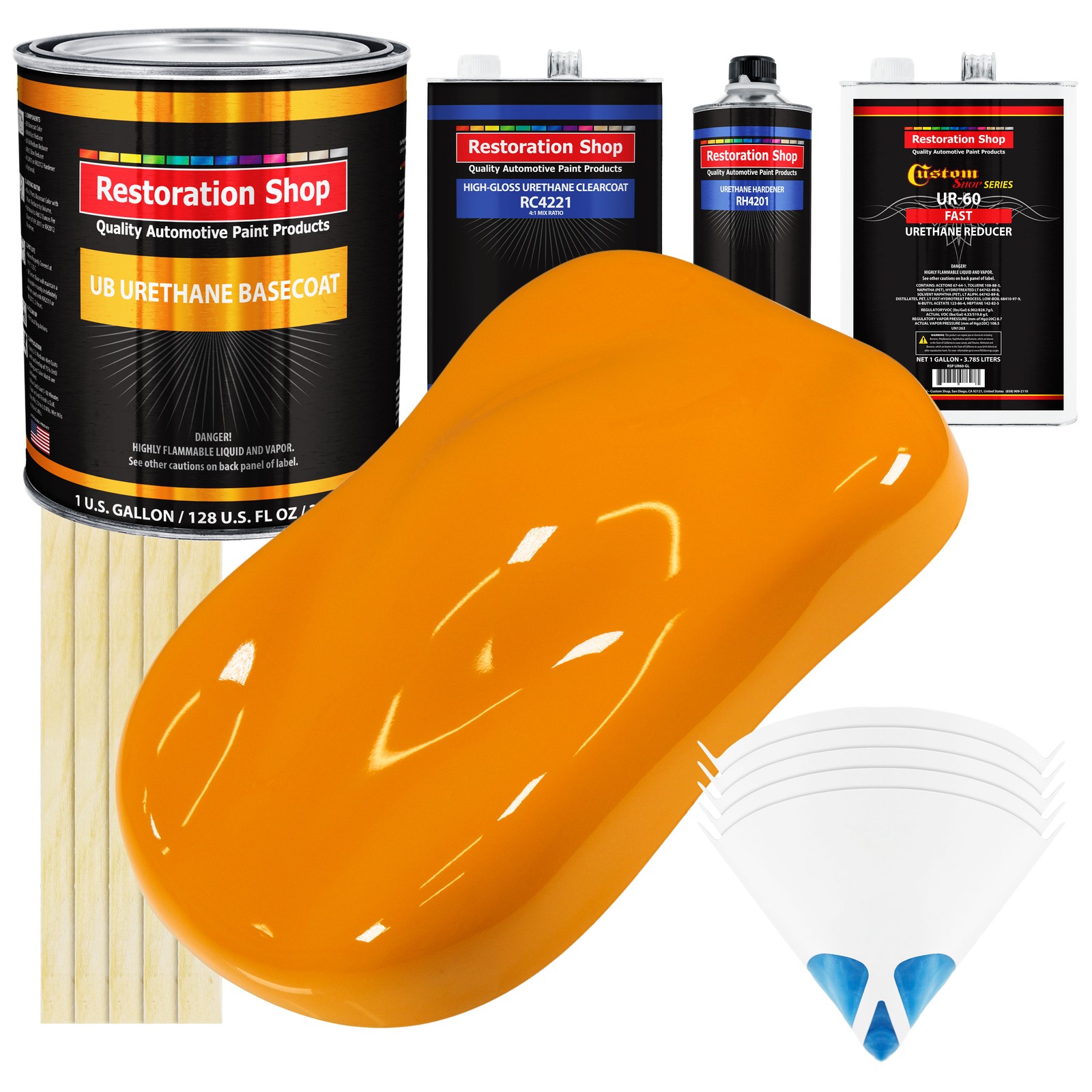 Speed Yellow Gallon Urethane Basecoat Clearcoat Auto Paint Fast Kit