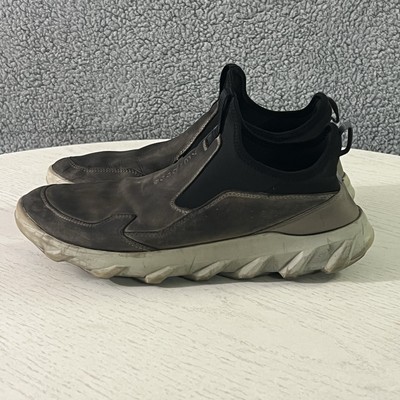 ECCO Shoes Mens 41 / 7.5 Green Leather MX Low Slip On Laceless Sock Sneakers