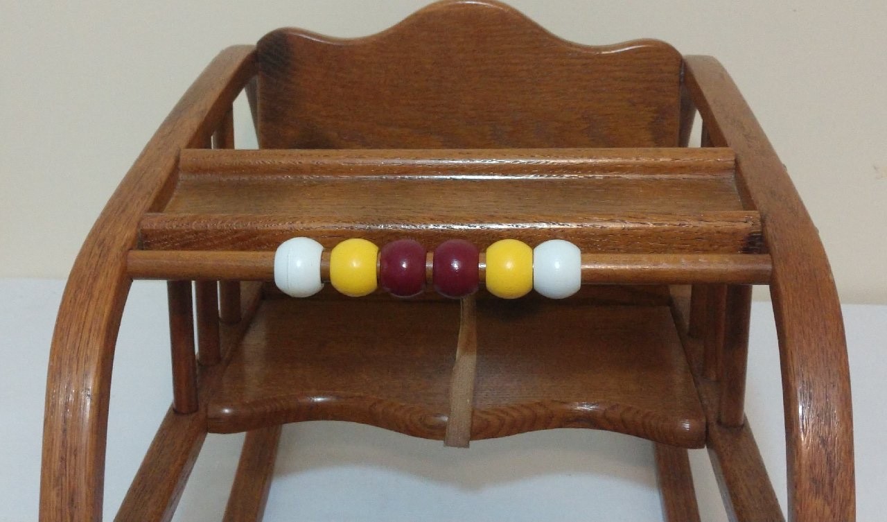 Rare Childs Antique Oak Art Deco "Sleigh" Rocker ~ Can Disassemble ~ Reduced