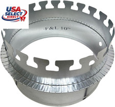 10 Inch Duct Board Collar 28 Gauge Galvanized Steel Tab Collar