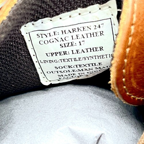 Zapato de vestir Steve Madden Harken-W 247 de cuero coñac punta redonda para hombre talla 17 - Imagen 6 de 9