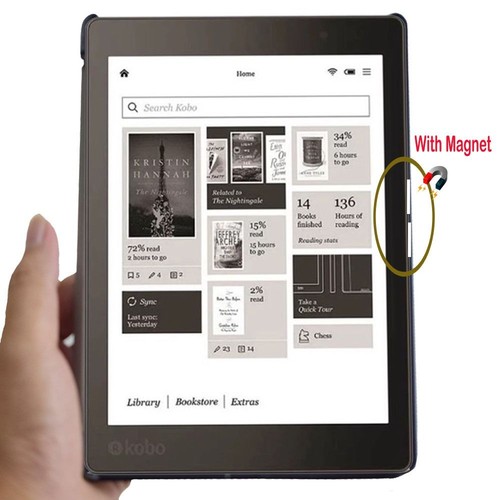 Anti-fall Folio Cover Shockproof Back Cover for Kobo Aura Edition 2 - Picture 5 of 11