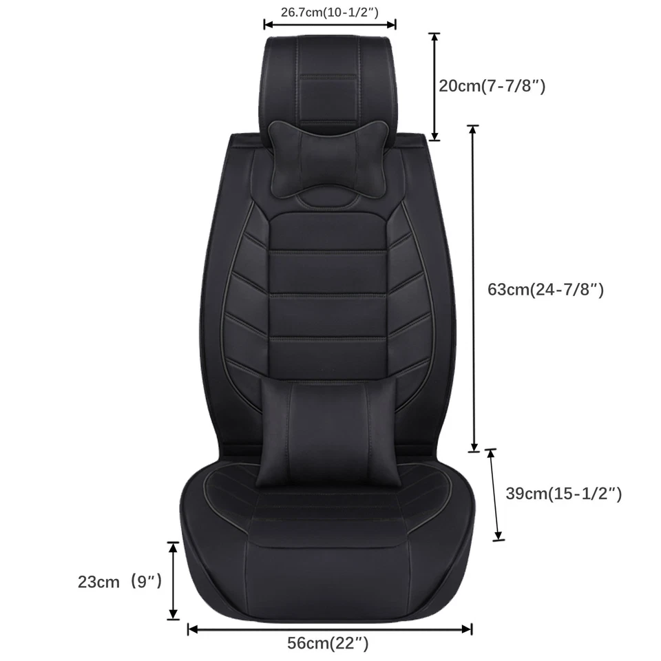 Juego completo de funda de asiento de auto delantera y trasera de cuero PU para Dodge Avenger Magnum Foto 3 de 4