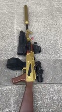 Ultimate Full Auto Gel Blaster 30 M Extreme Range Silencer Sniper Toy Gold Scope