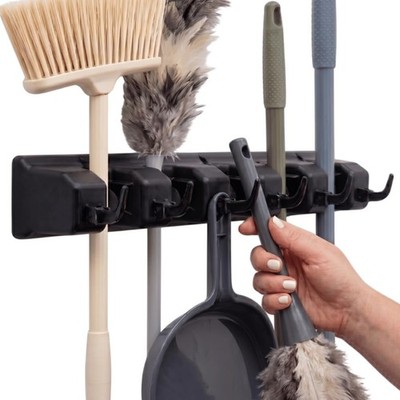 Broom Holder and Garden Tool Organizer for Rake or Mop Handles Up to 1.25Inch...
