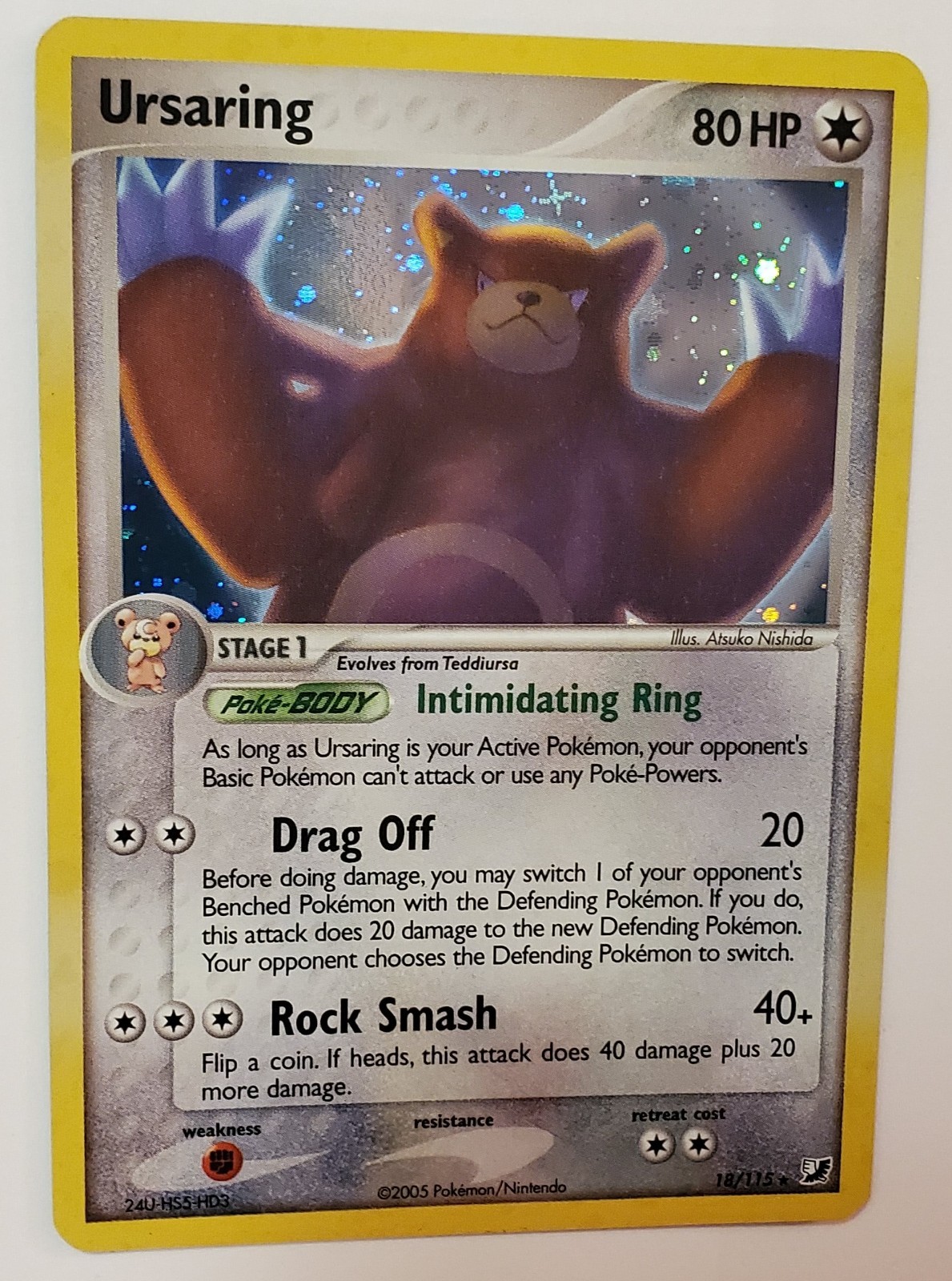 Ursaring 18/115 Unseen Forces Holo Pokemon Card 2005