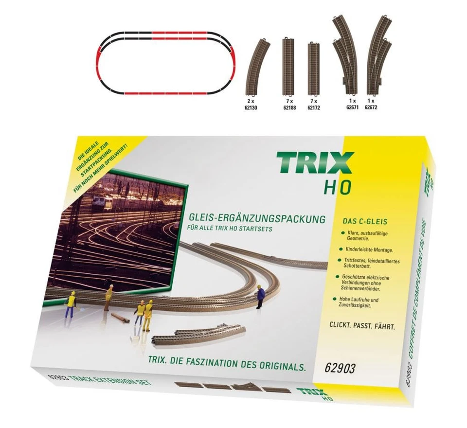 Trix 62903 Coffret de voies complémentaire C3 pour voie C - Photo 1/1