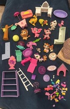 40 Pieces Huge Lot Littlest Pet Shop Pets And Accessories and Two More Pets