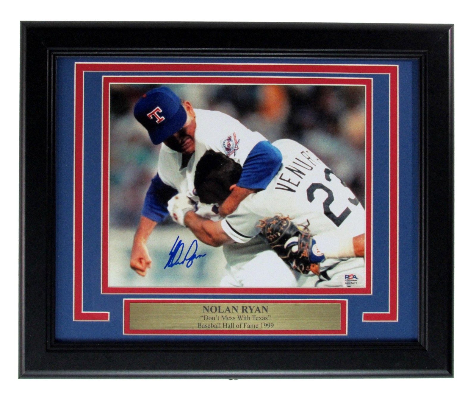 Nolan Ryan HOF Signed/Autographed 8x10 Photo Texas Rangers Framed PSA/DNA 205126