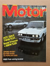 BMW 528i + ROVER VITESSE MOTOR MAGAZINE APRIL 2 1983 - 528 + Vitesse cover with 