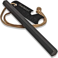 Hexå Ferro Rod Fire Starter for Survival – up to 20,000 Strikes, 1/2" Thick Hexa