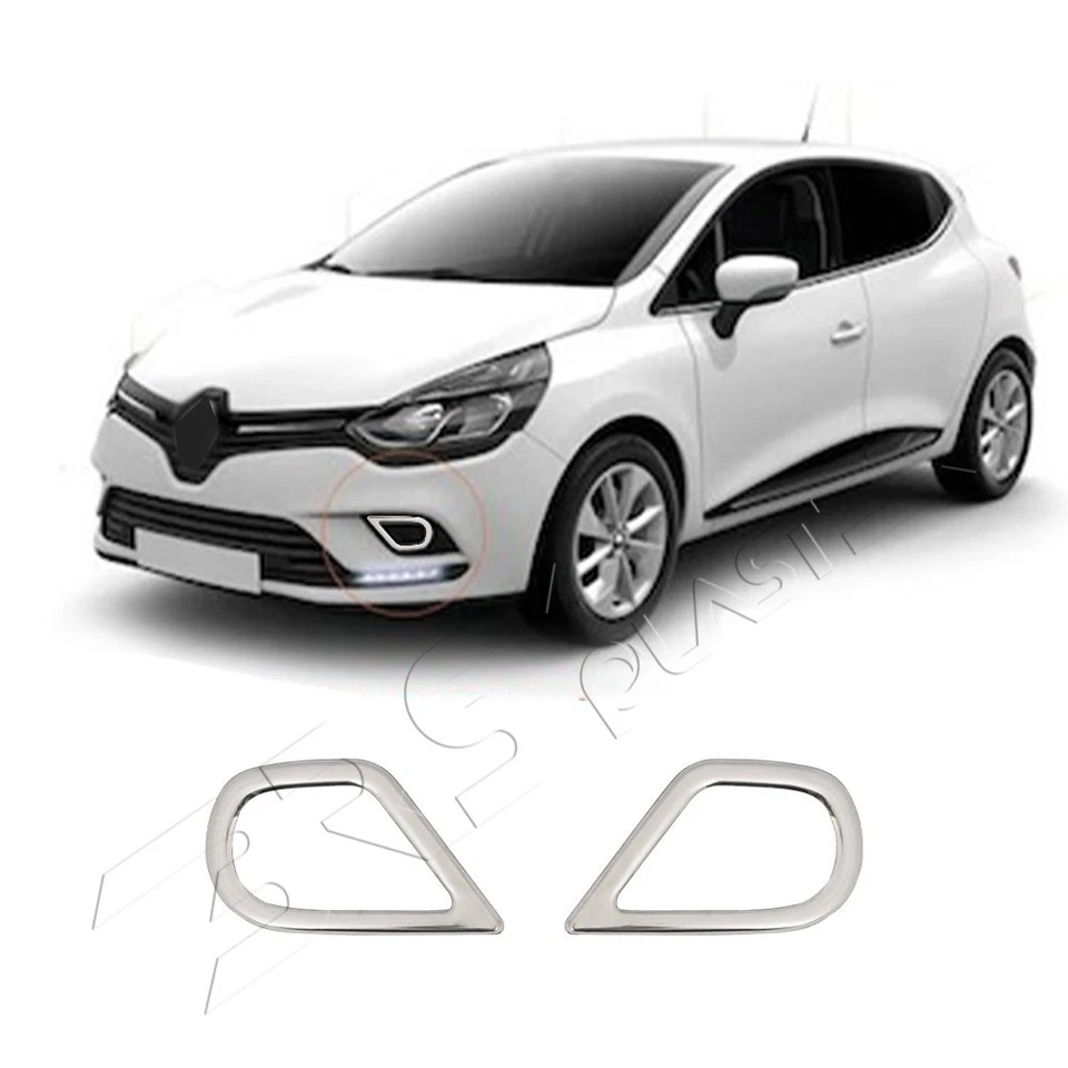 Juego de embellecedores de bisel de cuadro de luz antiniebla cromada para Renault Clio 4 2015-2019 - 2 piezas Foto 4 de 4