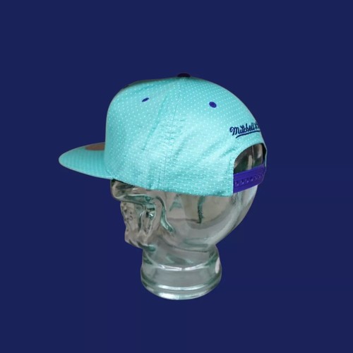 Charlotte Hornets Buzz City Dotted Hat Mitchell Ness Snapback NBA Basketball Cap - Picture 3 of 13