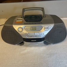 Philips AZ1040 Cassette CD Radio Boombox and Recorder - Tested and Working
