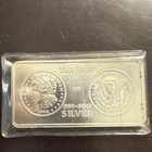 MORGAN DOLLAR DESIGN SILVER 10 oz .999+ FINE BAR SOUTH EAST REFINING BAR