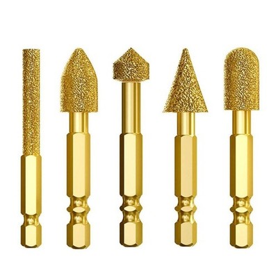 Grinding Head Drill Bits 5PCS for Rust Removal Polishing and Stone Carving