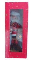dio Nussknacker Weihnachten Holz Figur Rot Fellbesatz 20Cm