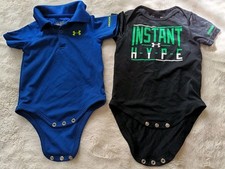 Boys Under Armour 2 piece Snap Shirt Set Baby 3-6 Month K