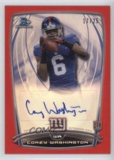 2014 Bowman Chrome Rookie Red Refractor 17/25 Corey Washington #RCRA-CW Auto fm0