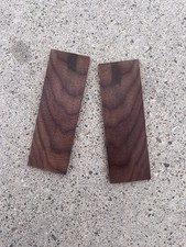 Pair of Walnut Wood Knife Handle Scales - 15.5cm x 5cm x 1-1.5cm
