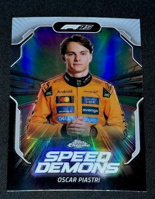 2025 Topps Chrome Formula 1 Oscar Piastri #SD-4 Speed Demons Refractor  