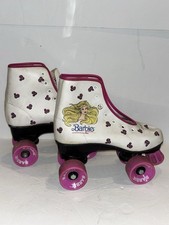 Vintage Mattel Barbie 1988 Kids Youth Roller Skates Size 2 White Pink