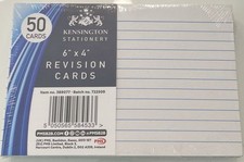 Double-Lined 6"x4" Cards (50 Pack) – Perfect for Notes, Study & Lists