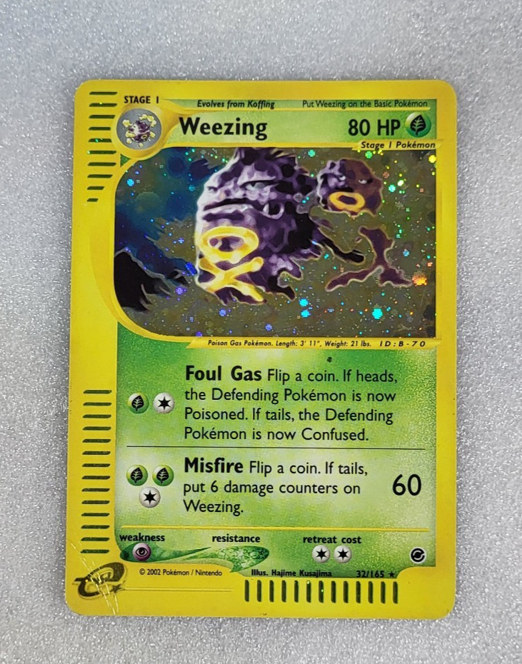 Weezing 32/165 HP/DMG Expedition Holo E Series Pokemon TCG