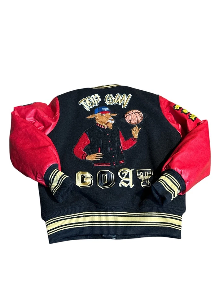 Top Gun Playground Hombres Multicolor Manga Larga Cremallera Completa Chaqueta de Cabra Talla Grande Foto 2 de 4