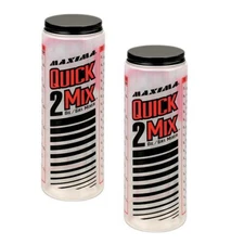 Two Pack Maxima Quick 2 Mix 2 Stroke Oil - Gas Mixer Oil Ratio Mixing Bottles