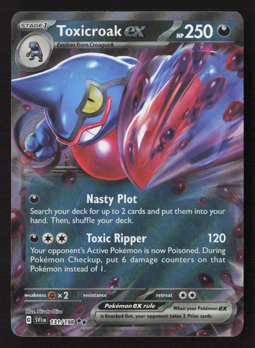 Toxicroak ex - Double Rare Holo SVI 131/198 NM Pokemon TCG