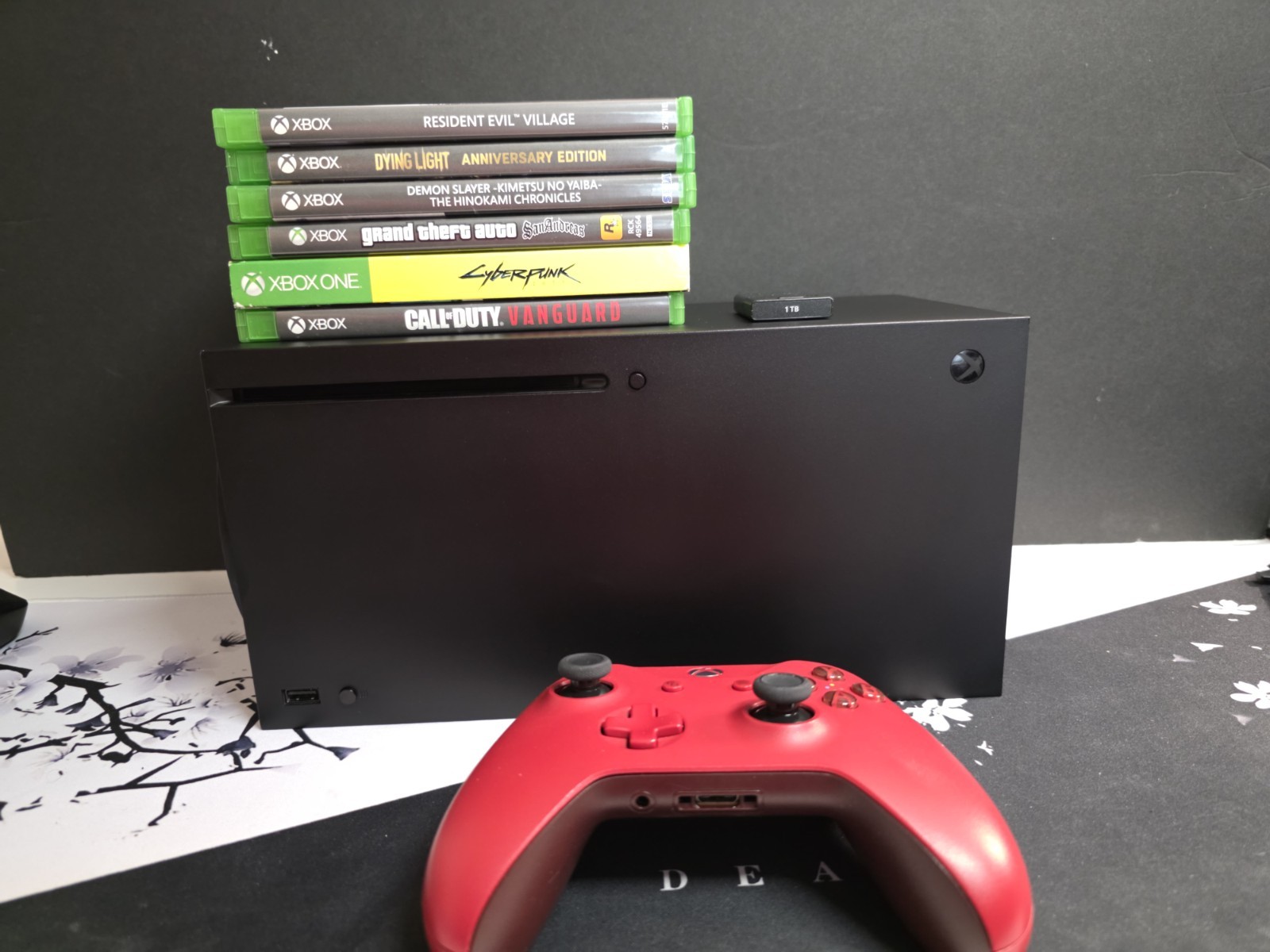 Xbox Series X Console Bundle + 1TB Expansion Card, Red Controller & 6 Games-image