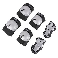 Kids/Youth Knee Pads Elbow Pads Wrist Guards Small 3-7 years Silver Black