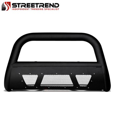 For 02-05/03-09 Dodge Ram Matte Studded Mesh Bull Bar Brush Push Bumper Guard