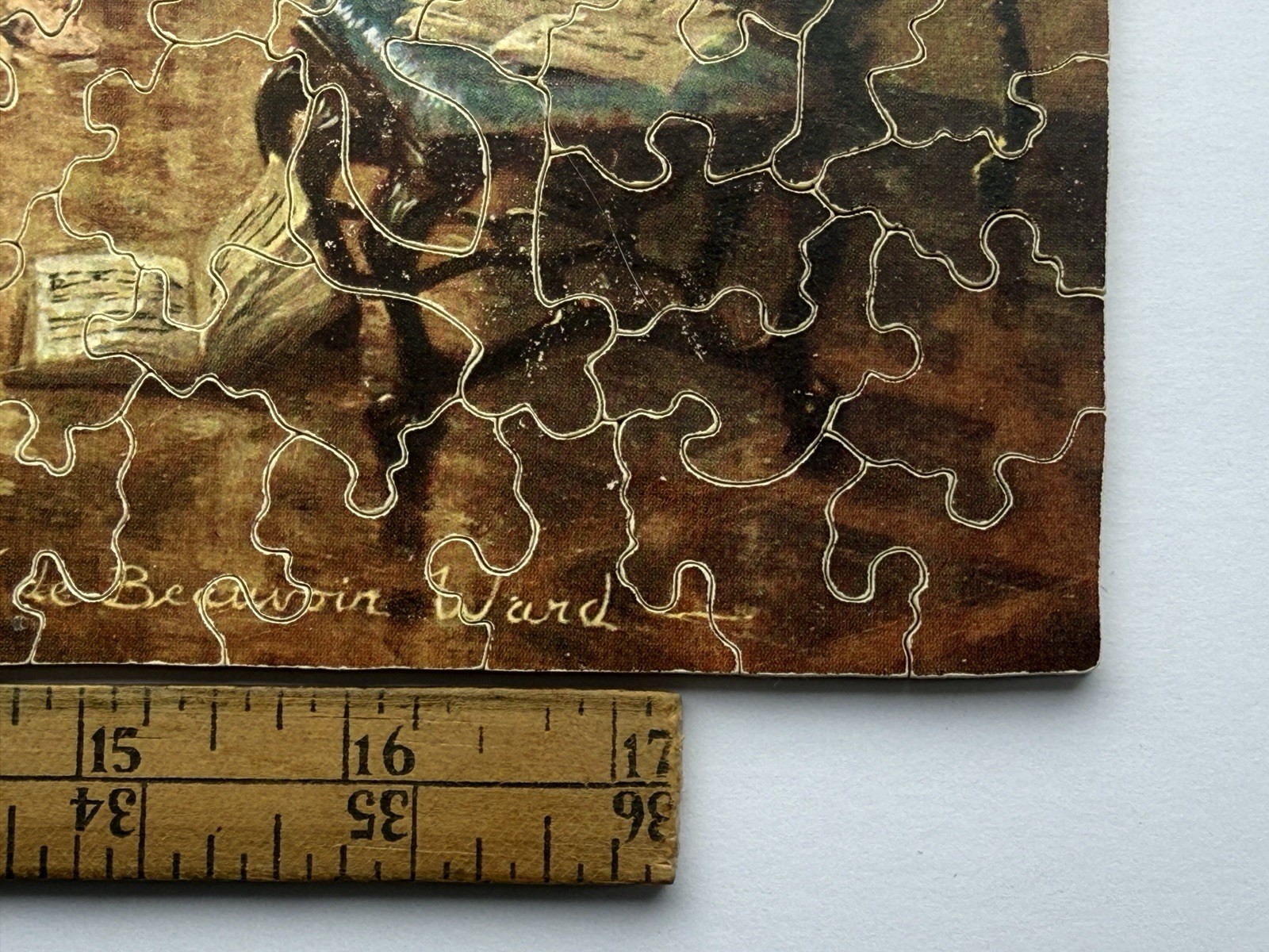 FABULOUS RARE U-NIT PICTURE JIGSAW PUZZLE HER FIRST RECITAL PIANO 64 FIGURAL WOW