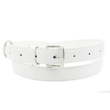 Skinny Leather Belt Faux Pin Buckle Solid Color Small Waist Casual Women's Belts