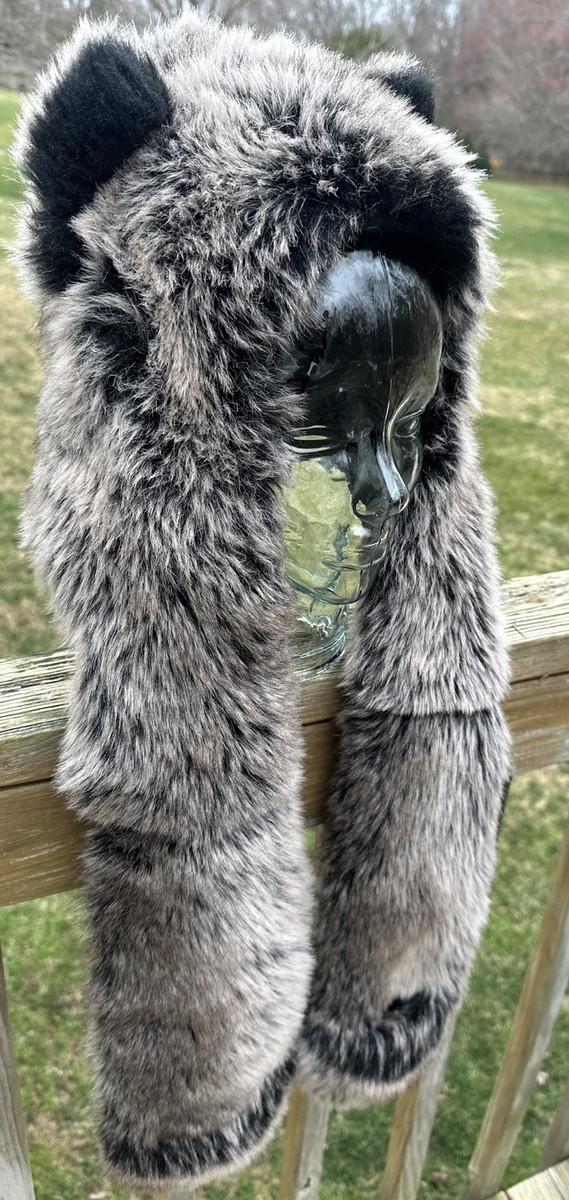 SpiritHoods Kids Faux Fur Hat w/ Pocket Wolf Cosplay Costume 2011 Retired View 2