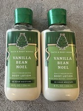 Lot of 2 - BATH  BODY WORKS BODY LOTION 8oz Vanilla Bean Noel NEW Bottles