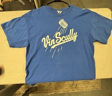 Vin Scully Soul Massive T-Shirt XL Blue Los Angeles Dodgers Voice Vintage Style