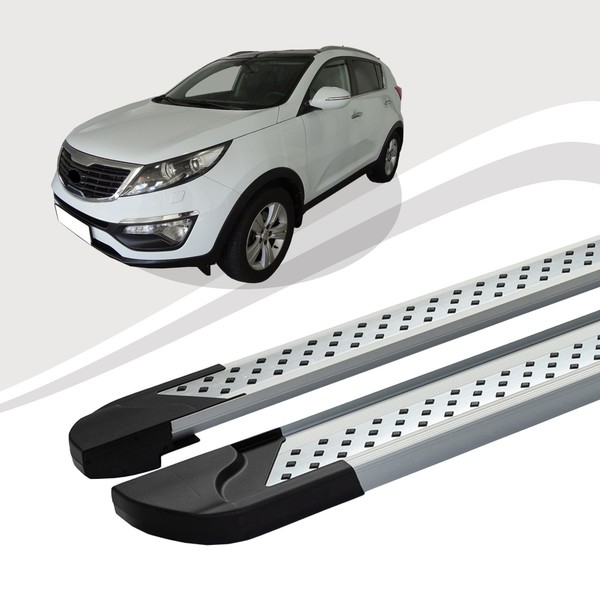 Trittbretter Passend FüR Kia Sportage Ab Baujahr 09/2009-12/2015 Viso Silber Mit-image