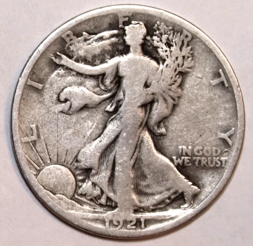 1921-S Walking Liberty Half Dollar - Very Good - #8766D