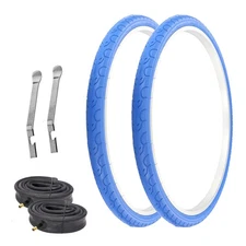 PRO+ BICYCLE TIRES 26 x 1.50 ALL BLUE G-5013 W/HEAVYDUTY TUBES & TIRE LEVERS