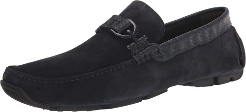 Donald Pliner Men's Dacio Driver Driving Style Loafer Navy - Suede, 9