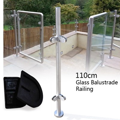 US Glass Pool Zaunpfosten Balustrade Geländer Klemme Handlauf Edelstahl 316