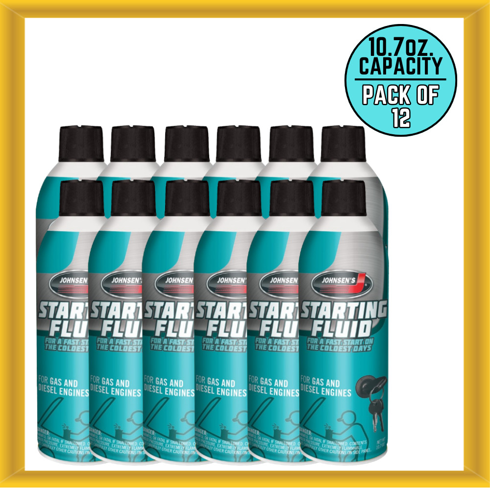 Johnsen's 6762 10.7 Ounce Capacity Starting Fluid Performs to -65°F (Pack of 12)