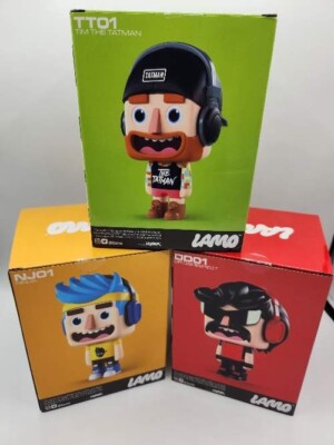 Lamo Toys Figures Lot Ar Vinyl Summit 1g, Ninja, Tim The Tatman, Dr. Disrespect